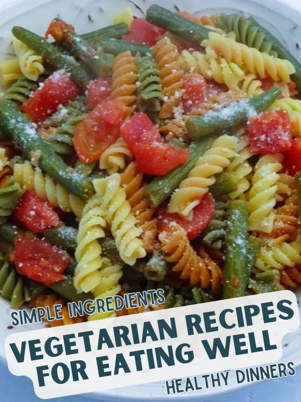 tri color rotini with green beans